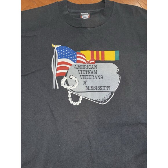 Vintage Screen Stars Best USA Vietnam War T Shirt Graphic Tee XXL Single Stitch - Picture 2 of 5